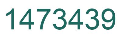 Number 1473439 green image