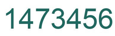 Número 1473456 imagen verde