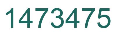 Number 1473475 green image