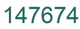 Number 147674 green image