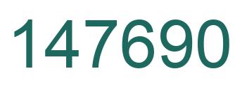 Number 147690 green image