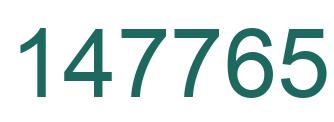 Number 147765 green image