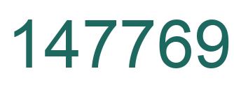 Number 147769 green image