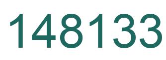 Number 148133 green image