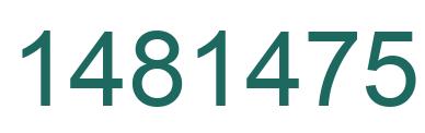 Número 1481475 imagen verde
