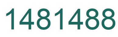 Number 1481488 green image