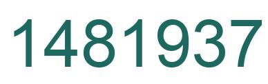 Number 1481937 green image