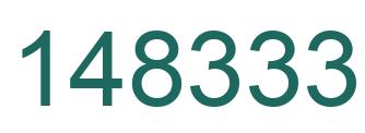 Number 148333 green image