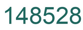 Number 148528 green image