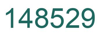 Number 148529 green image