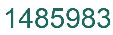 Número 1485983 imagen verde