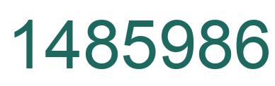 Número 1485986 imagen verde