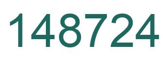 Number 148724 green image
