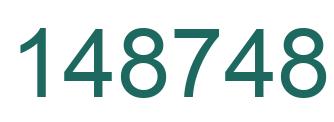 Number 148748 green image
