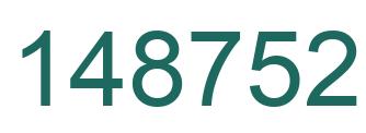 Number 148752 green image
