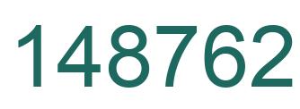 Number 148762 green image