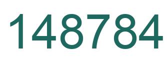Number 148784 green image