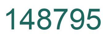Number 148795 green image