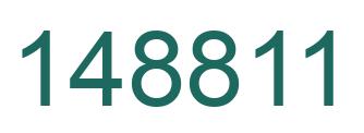 Number 148811 green image
