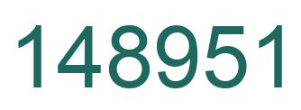 Number 148951 green image