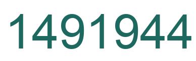 Number 1491944 green image
