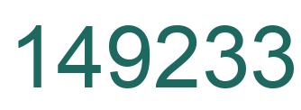 Number 149233 green image