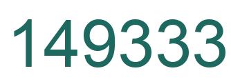 Number 149333 green image