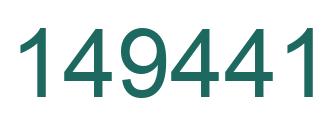 Number 149441 green image