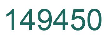 Number 149450 green image