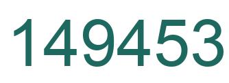 Number 149453 green image