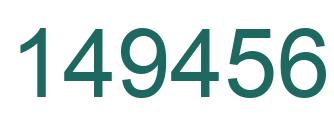 Number 149456 green image
