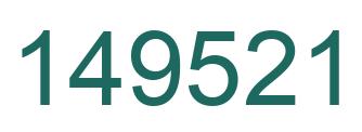 Number 149521 green image