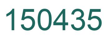 Number 150435 green image