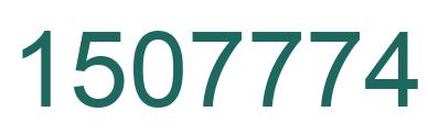 Number 1507774 green image