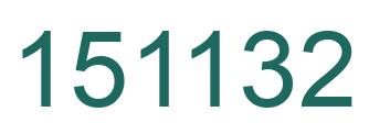 Number 151132 green image