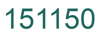 Number 151150 green image