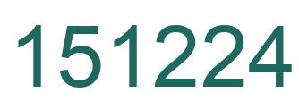Number 151224 green image