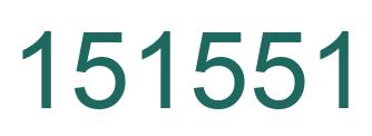 Number 151551 green image