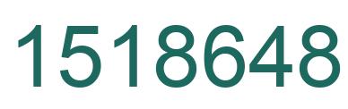 Number 1518648 green image