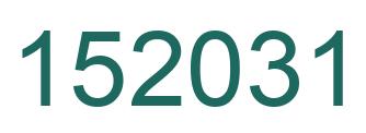 Número 152031 imagen verde