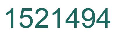 Number 1521494 green image