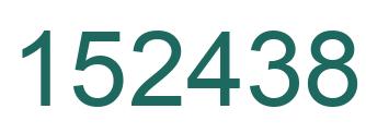 Number 152438 green image