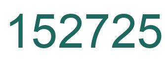 Number 152725 green image