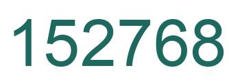 Number 152768 green image