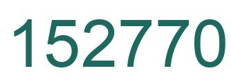 Number 152770 green image