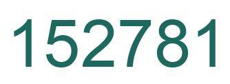 Number 152781 green image