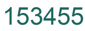 Number 153455 green image