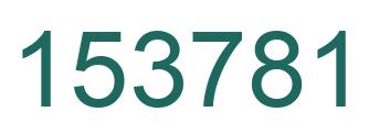 Number 153781 green image