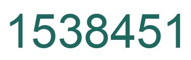 Number 1538451 green image
