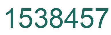 Number 1538457 green image